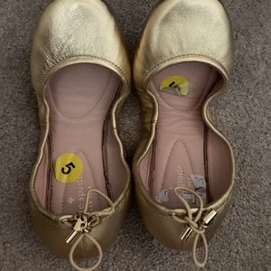 Kate Spade Gold Flats